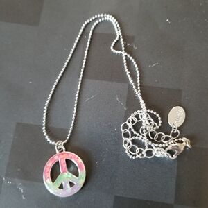 Peace Sign Necklace Brand New